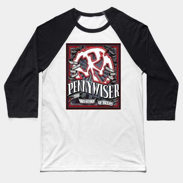 Pennywise 2 Baseball T-Shirt by artbyclivekolin